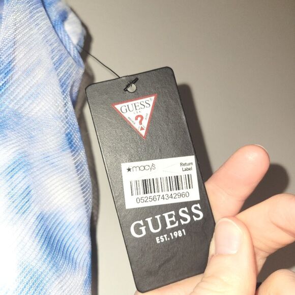 Guess Blue Tie Dye Midi Slit Dress 10 - Picture 6 of 15